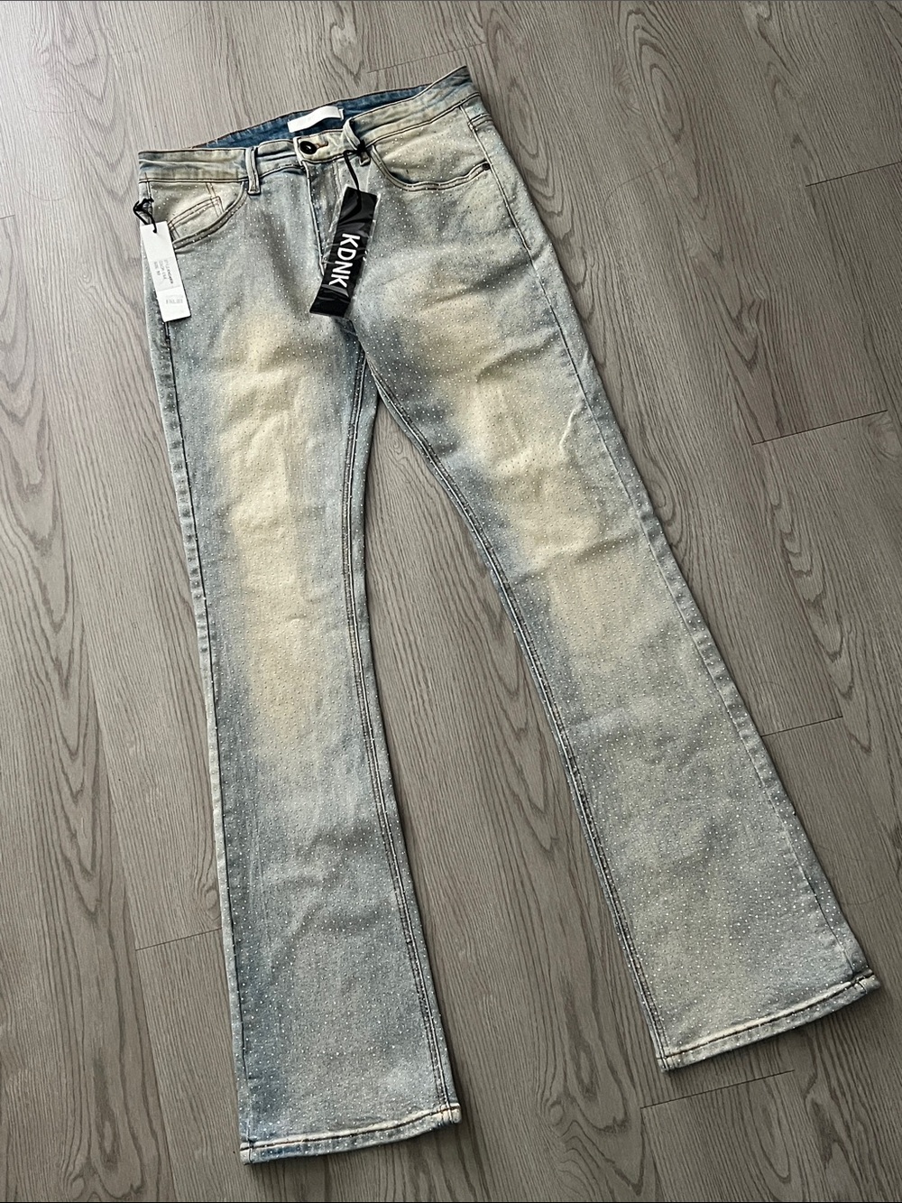 BNWT KDNK Sparkle Flare Denims